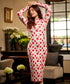 Floral Print Mock Neck Bodycon Dress